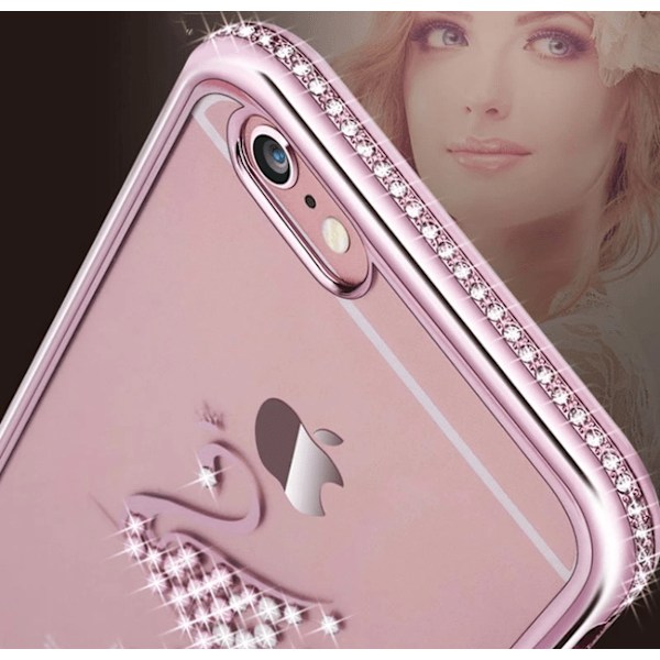 iPhone 6/6S Plus - Elegant silikonskal (Svanmotiv) Roséguld Roséguld