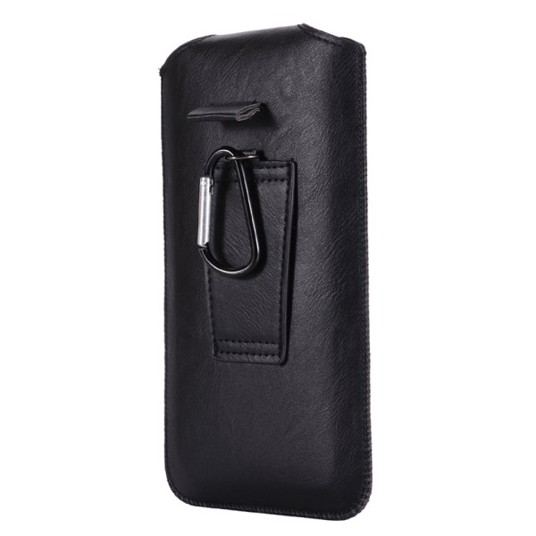 Stilfuld mobiltaske til bælte (PU-læder) Svart 5.5