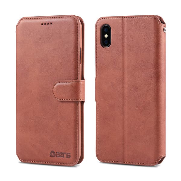 Skyddande Stilsäkert Plånboksfodral - iPhone X/XS Brun Brun