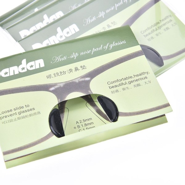 Komfortable bløde briller silikone næsepuder (1-par) Genomskinlig 1.8mm