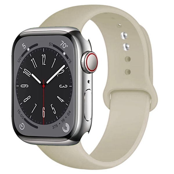 Silikonarmband 42mm/44mm/45mm/49mm Apple Watch Beige L