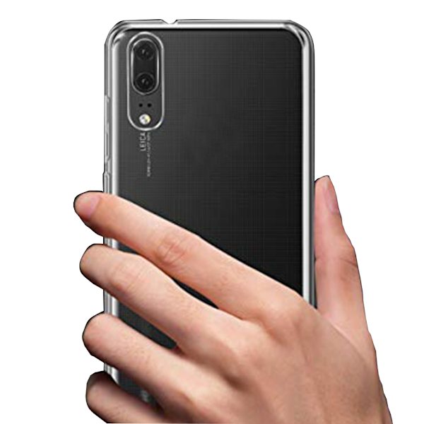 Huawei P20 - Smart Skyddsskal i Silikon från FLOVEME Transparent/Genomskinlig