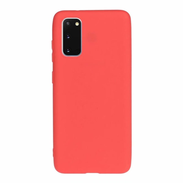 Gjennomtenkt silikondeksel - Samsung Galaxy S20 Röd