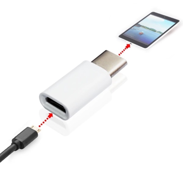 Nya USB 3.1 Typ-C hane till Micro USB hona Adapter Converter Svart