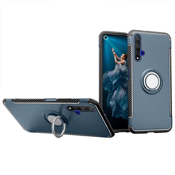 Huawei Nova 5T - Effektfullt Skal med Ringhållare FLOVEME Silver