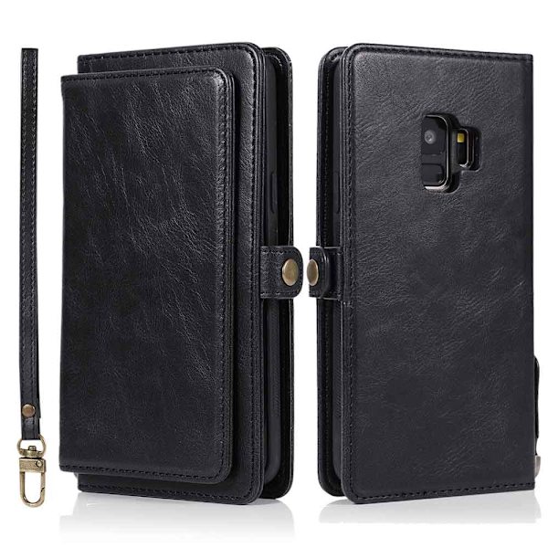 Samsung Galaxy S9 - Kraftig Smart Wallet Case Svart