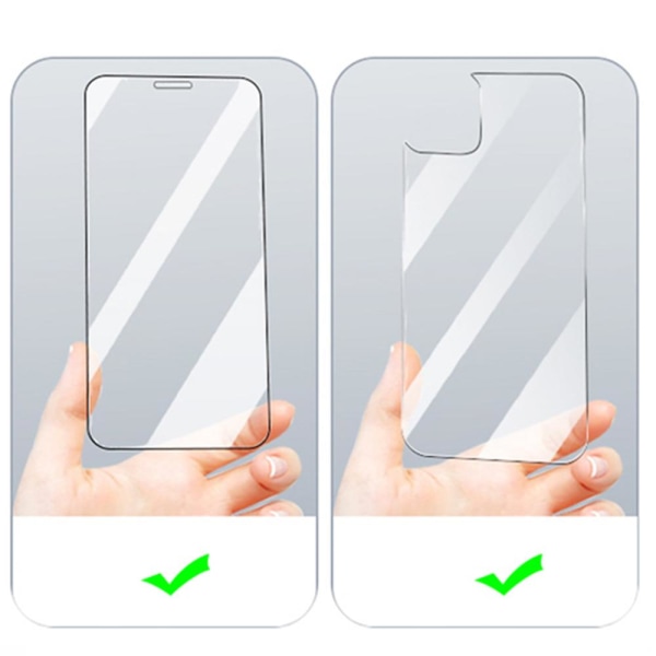 3-PACK iPhone 12 Pro Skærmbeskytter foran og bagpå 0,3 mm Transparent/Genomskinlig