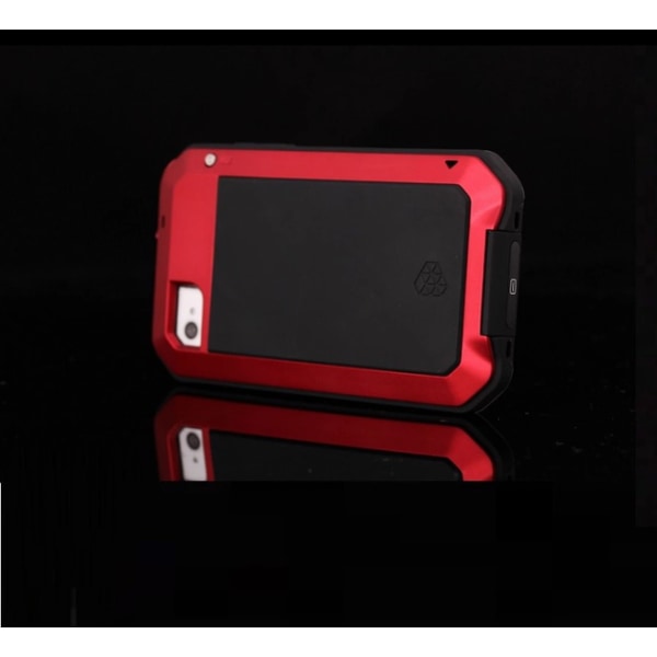 HEAVY DUTY Shock Drop (silitys) alumiinia iPhone 8Plusille Röd