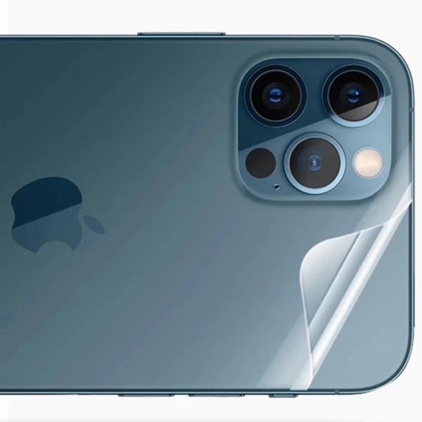 3-PAKKET iPhone 12 Pro Max Hydrogel skjermbeskytter foran og bak Transparent