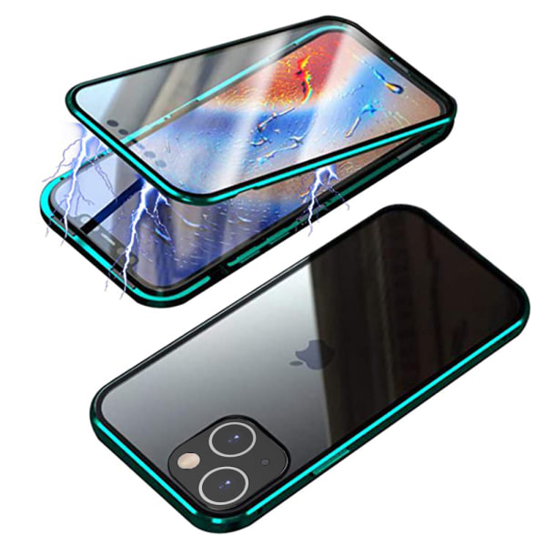 iPhone 13 Mini - Stilfuldt magnetisk dobbeltsidet cover Grön