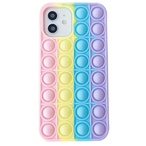iPhone 11 - Mjukt Fidget Pop It Silikonskal Grön-Orange-Vit