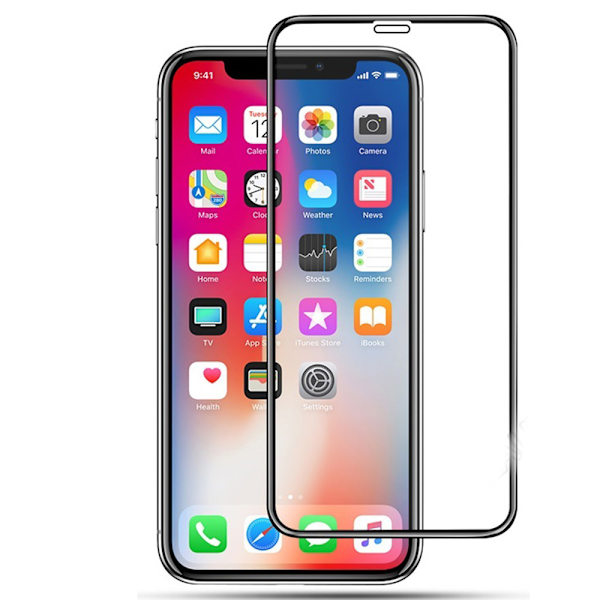 iPhone X/XS 3-PACK Skärmskydd 2.5D Ram 9H 0,3mm Svart