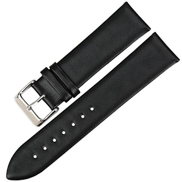 Stilsäkert Smooth Klockarmband PU-Läder Vit 20mm