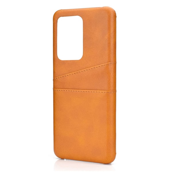 Cover med kortslot - Samsung Galaxy S20 Brun