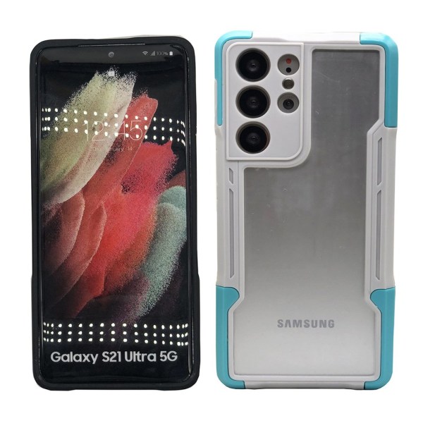 Samsung Galaxy S21 Ultra - Stilsäkert Skyddande Skal Blå