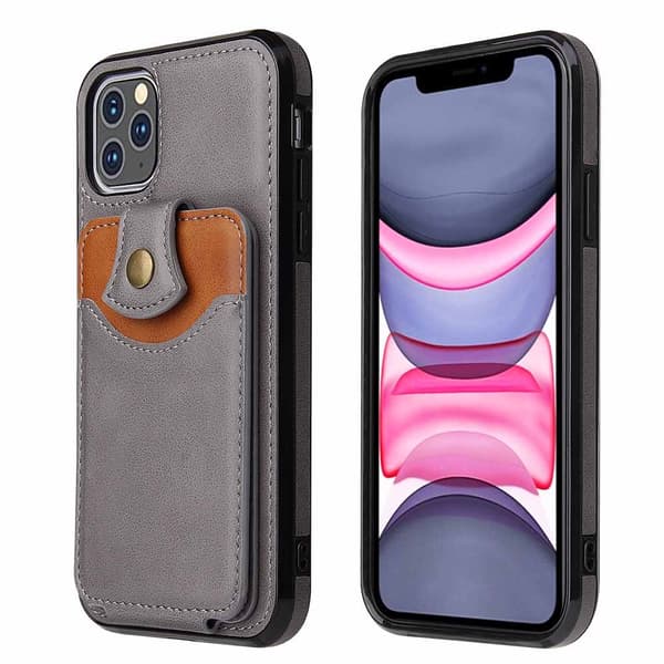 iPhone 11 Pro Max - Skal med Korthållare Mörkblå