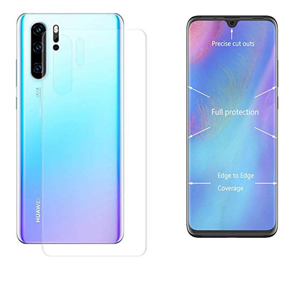 Fram- & Baksida P30 Pro Skärmskydd 9H Nano-Soft Transparent/Genomskinlig