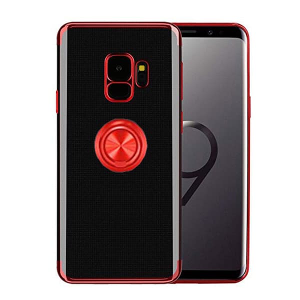 Elegant Silikonskal Ringhållare - Samsung Galaxy S9 Silver Silver