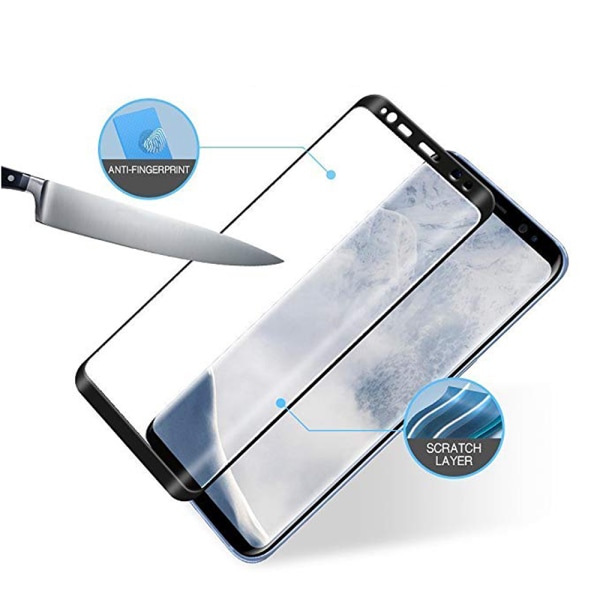 2-PACK HuTech EXXO Skærmbeskytter 3D design - Samsung Galaxy S9+ Vit