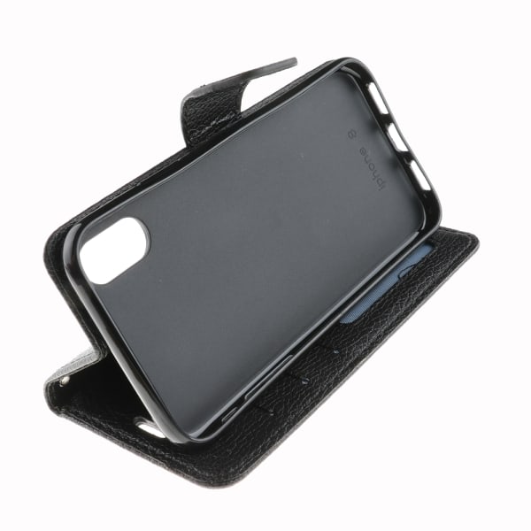 JACOB´S Praktiskt Fodral med plånbok till iPhone X/XS Svart