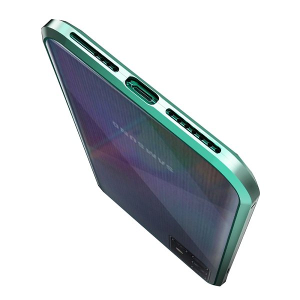 Stilfuldt fuld cover magnetisk cover - Samsung Galaxy A71 Grön