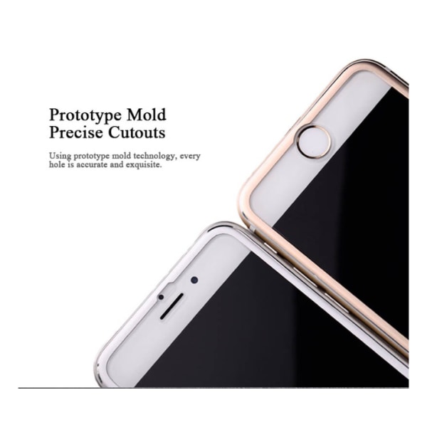 iPhone 7 Plus (2-PACK) HuTech Skärmskydd 3D-Aluminiumram Silver