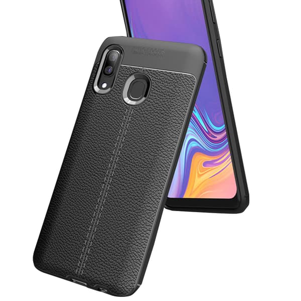 Samsung Galaxy A40 - Auto Focus Stötdämpande Silikonskal Röd Röd