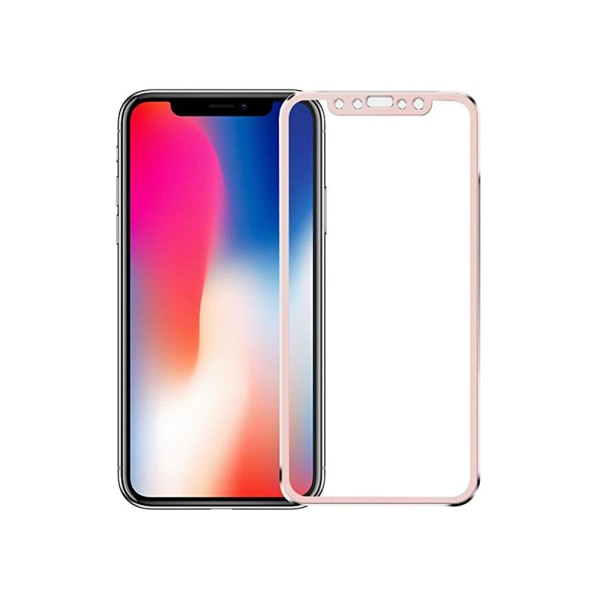 MyGuard Sk�rmskydd 5-PACK (Aluminium-ram) iPhone X Roséguld