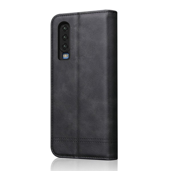Suojaava Smart Case korttilokerolla - Huawei P30 Mörkbrun