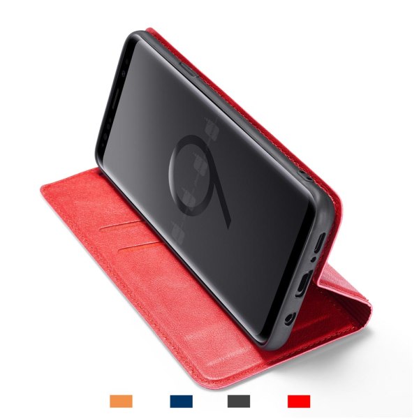 Kraftig Smart Wallet-deksel - Samsung Galaxy S9 Röd