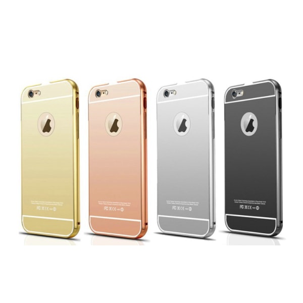 iPhone 6/6S - Elegant skal fr�n LEMAN (ram i Aluminium) Silver/Grå Silver/Grå