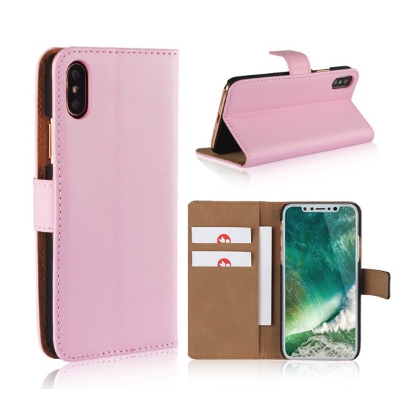 Eksklusivt lommebokdeksel CASUAL for iPhone X/XS Brun