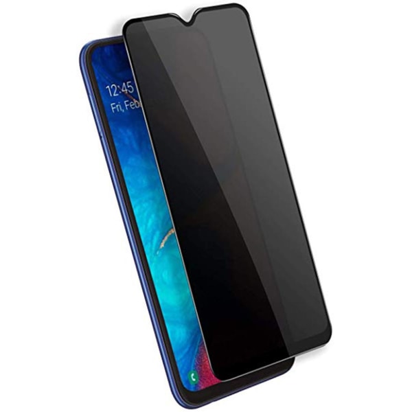 3-PAKKAUS Samsung Galaxy A02s Anti-Spy HD 0,3mm näytönsuoja Svart