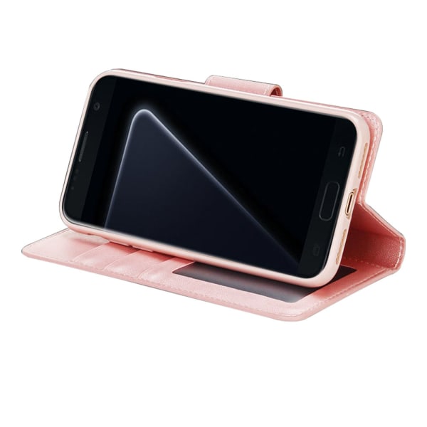 Hanmanin tyylikäs kotelo lompakolla - Samsung Galaxy S7 Rosa