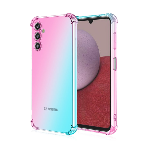 Samsung Galaxy A54 5G - Stilrent Skyddande Silikon Skal Blå/Rosa