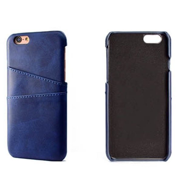iPhone 6/6S - Smidigt Skal med Korthållare (Vintage) Svart Svart
