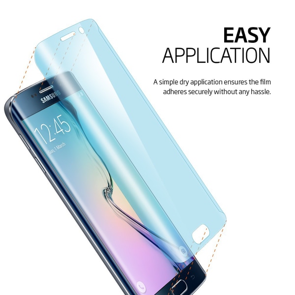 Samsung S7 Edge - HeliGuard EXXO-Skärmskydd 3D (HD-Clear) Curved Vit