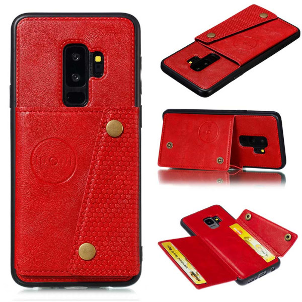 Etui med kortslot - Samsung Galaxy S9 Röd