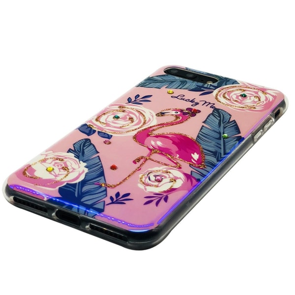 Pretty Flamingo - Retroskal av silikon för iPhone 8