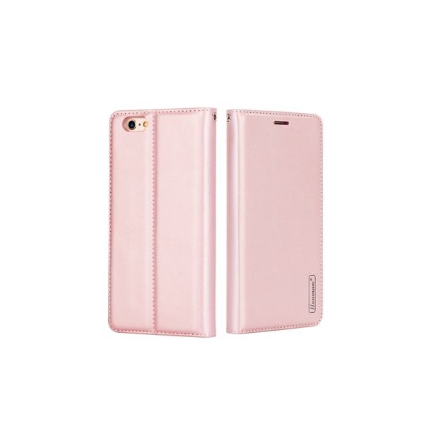 Elegant deksel med lommebok fra Hanman - iPhone 6/6S Rosaröd