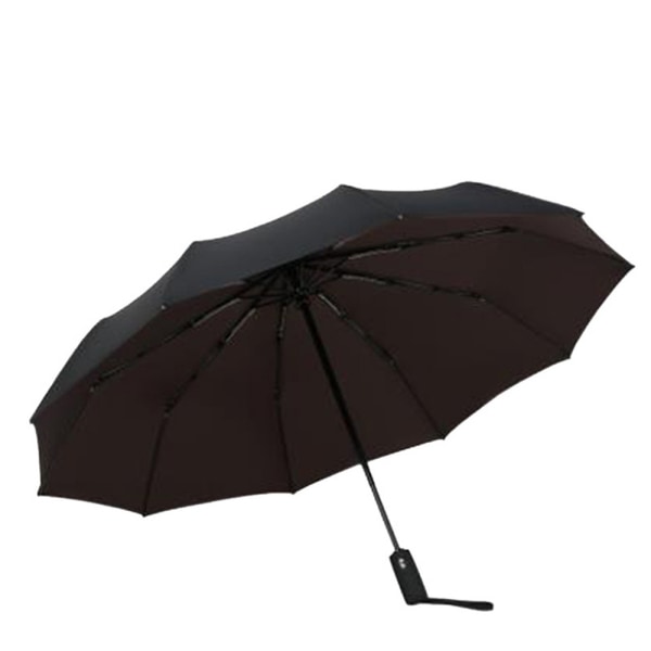 Kraftig praktisk vindtett paraply Grå