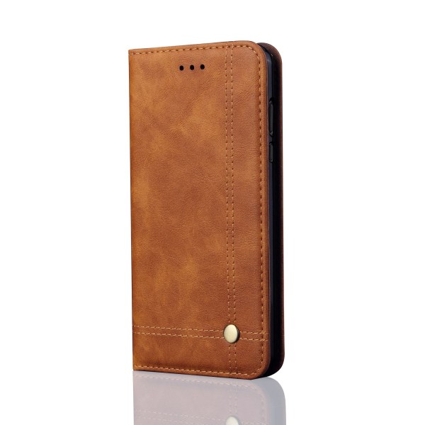 LEMANS populært Wallet cover til Huawei P20 Mörkbrun