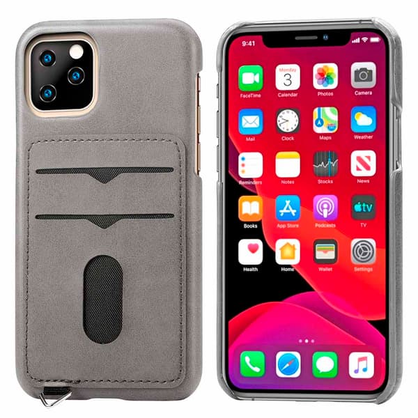 iPhone 11 Pro Max - Elegant Smart Cover med Kortholder Havsgrön