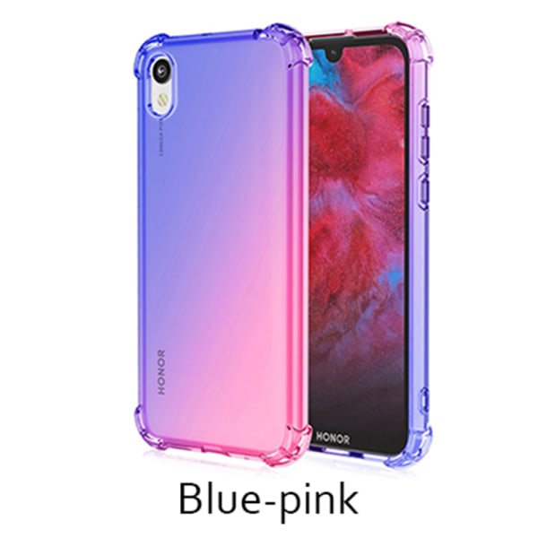 Tyylikäs silikonikuori - Huawei Y5 2019 Blå/Rosa