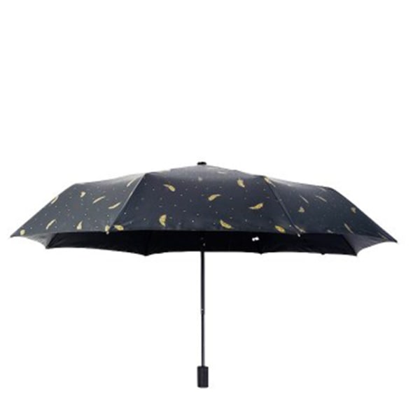 Praktiskt Hållbart Paraply med Fjäder Motiv Vit