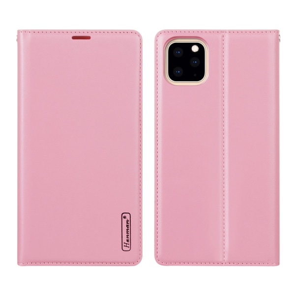iPhone 11 Pro Max - Stilrent Smart HANMAN Plånboksfodral Rosaröd