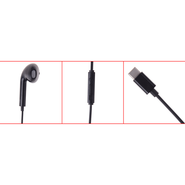 Stilrena In-Ear Type-C Hörlurar Svart