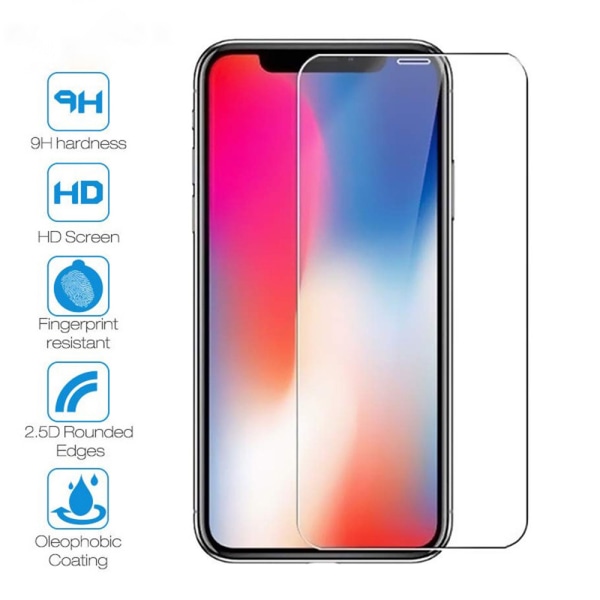 iPhone XS Max 3-PACK Full Clear 2.5D näytönsuoja 9H 0.3mm Transparent/Genomskinlig