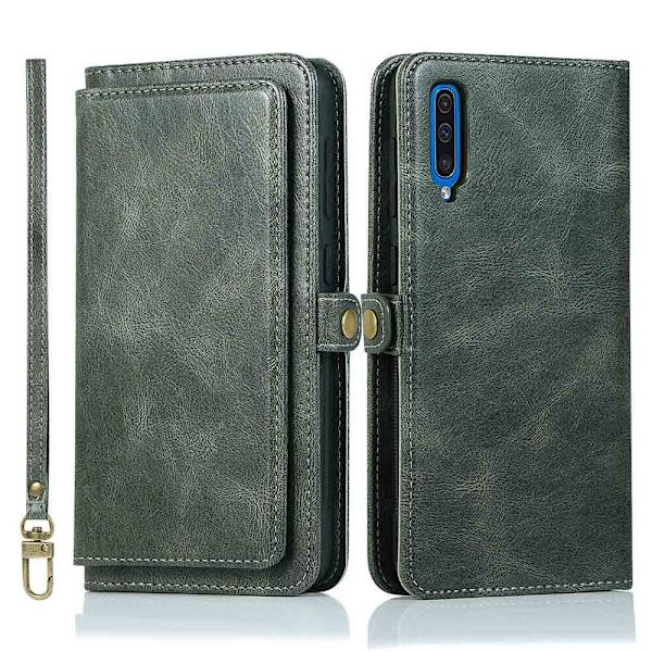 Samsung Galaxy A50 - Stilfuldt dual funktion pung etui Svart