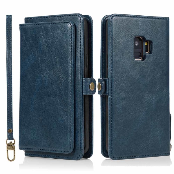 Samsung Galaxy S9 - Kraftig Smart Wallet Case Mörkgrön